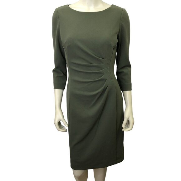 PRESTON & YORK SHEATH RUCHED 3/4 SLEEVE DRESS  6‎ NWT - Picture 3 of 8